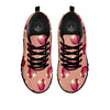 Cabbage Red Print Pattern Black Sneaker-grizzshop