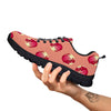 Cabbage Red Print Pattern Black Sneaker-grizzshop