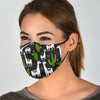 Cactus Llama Pattern Print Face Mask-grizzshop