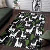 Cactus Llama Pattern Print Floor Mat-grizzshop