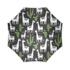 Cactus Llama Pattern Print Foldable Umbrella-grizzshop