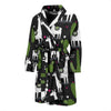 Cactus Llama Pattern Print Men Long Robe-grizzshop