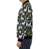 Cactus Llama Pattern Print Men's Bomber Jacket-grizzshop