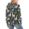 Cactus Llama Pattern Print Women Pullover Hoodie-grizzshop