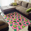 Cactus Pink Pattern Print Floor Mat-grizzshop