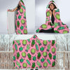 Cactus Pink Pattern Print Hooded Blanket-grizzshop