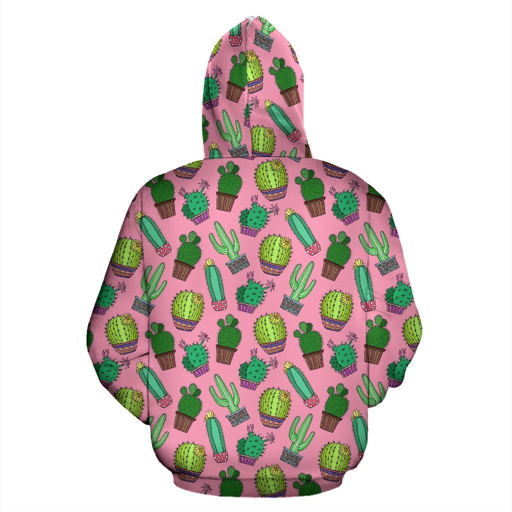 Cactus Pink Pattern Print Women Men Pullover Hoodie-grizzshop