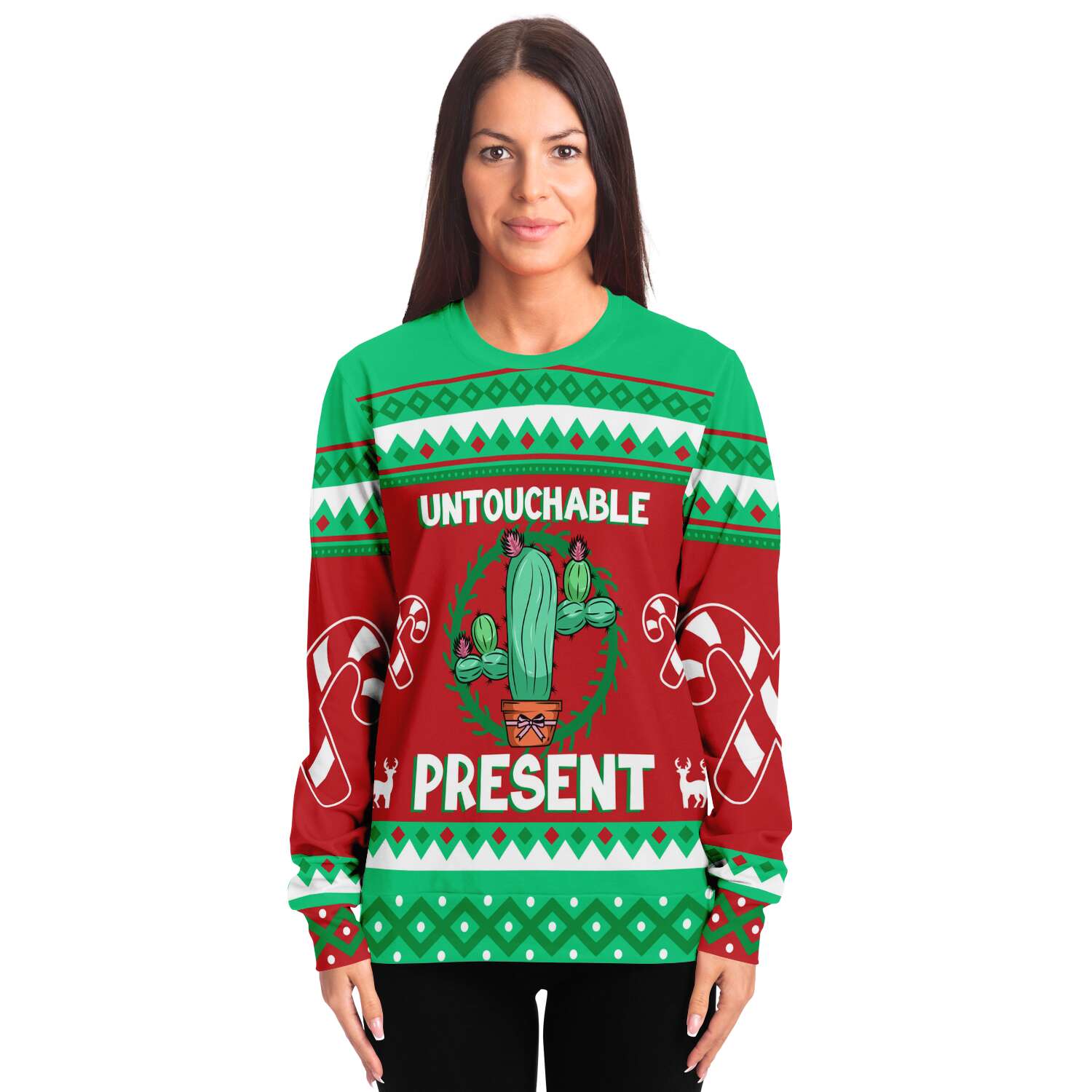 Cactus Untouchable Ugly Christmas Sweater-grizzshop