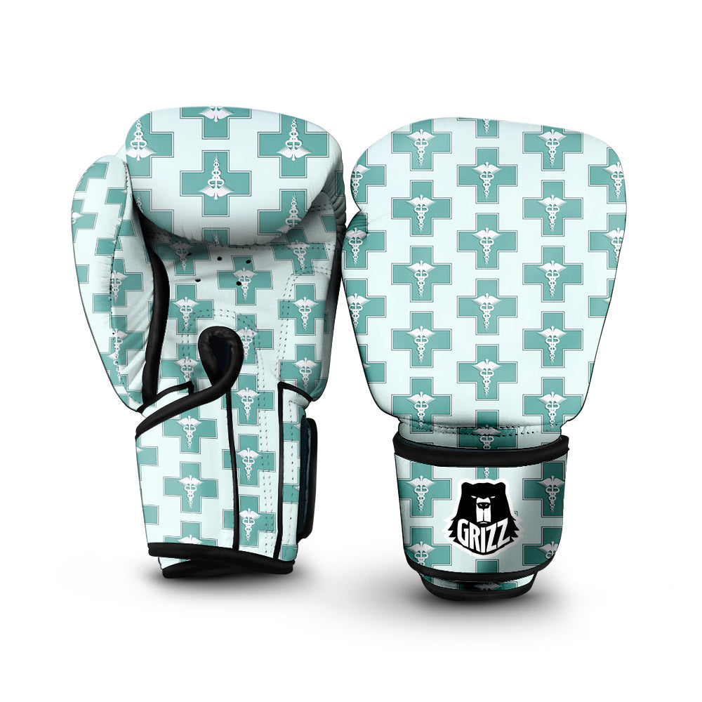 Caduceus Print Pattern Boxing Gloves-grizzshop