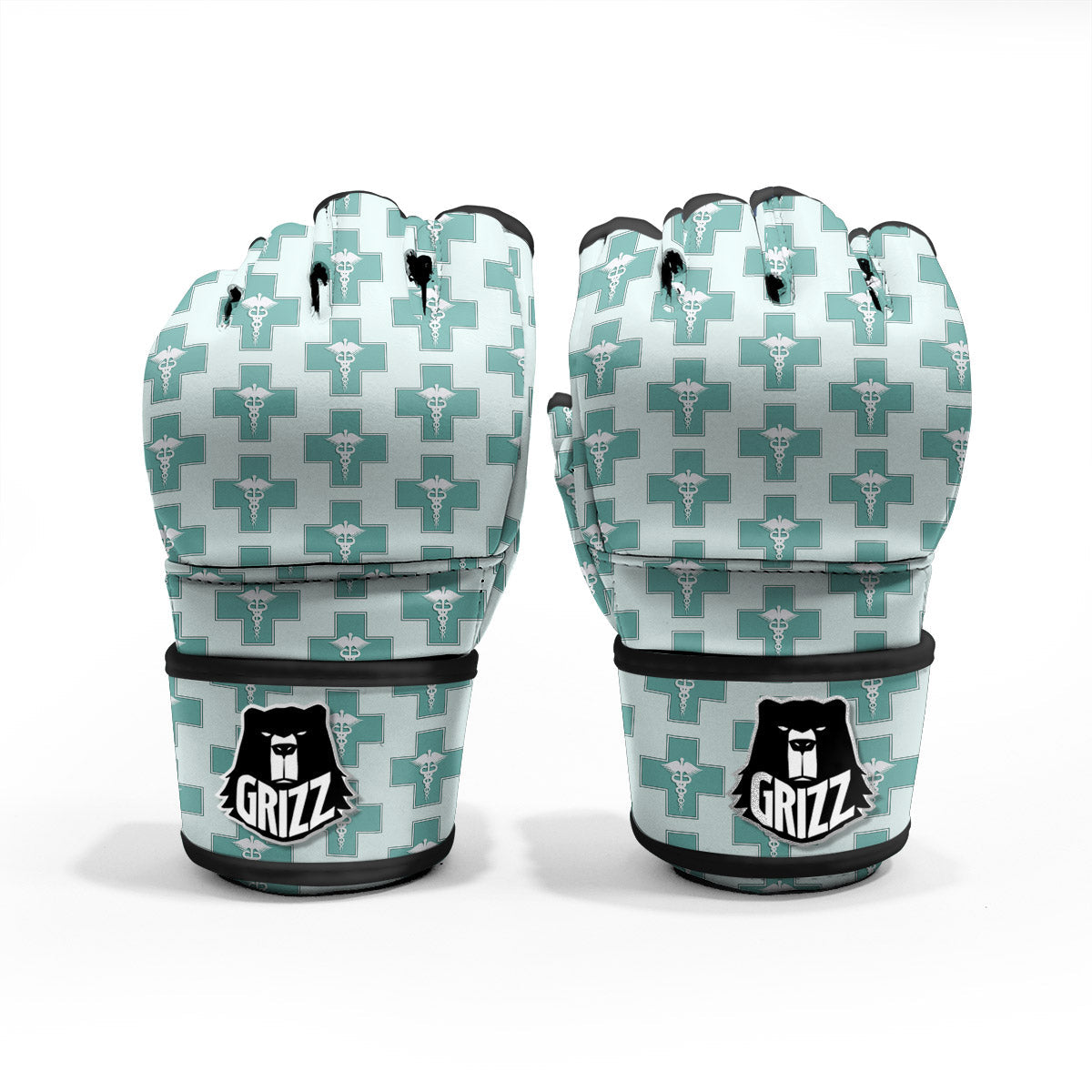 Caduceus Print Pattern MMA Gloves-grizzshop