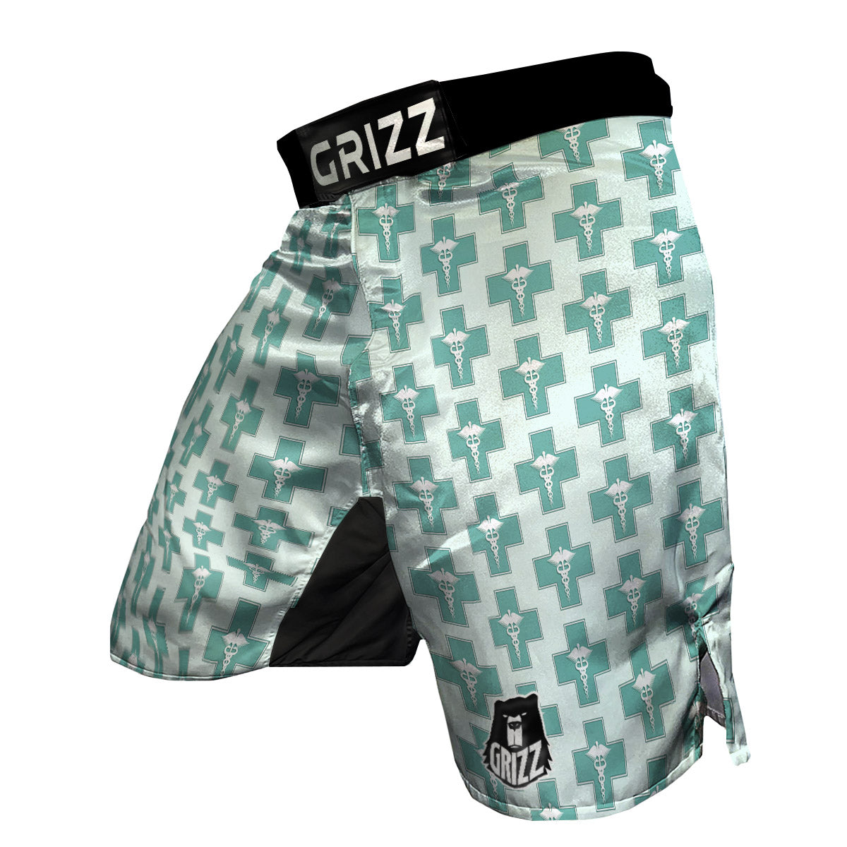 Caduceus Print Pattern MMA Shorts-grizzshop