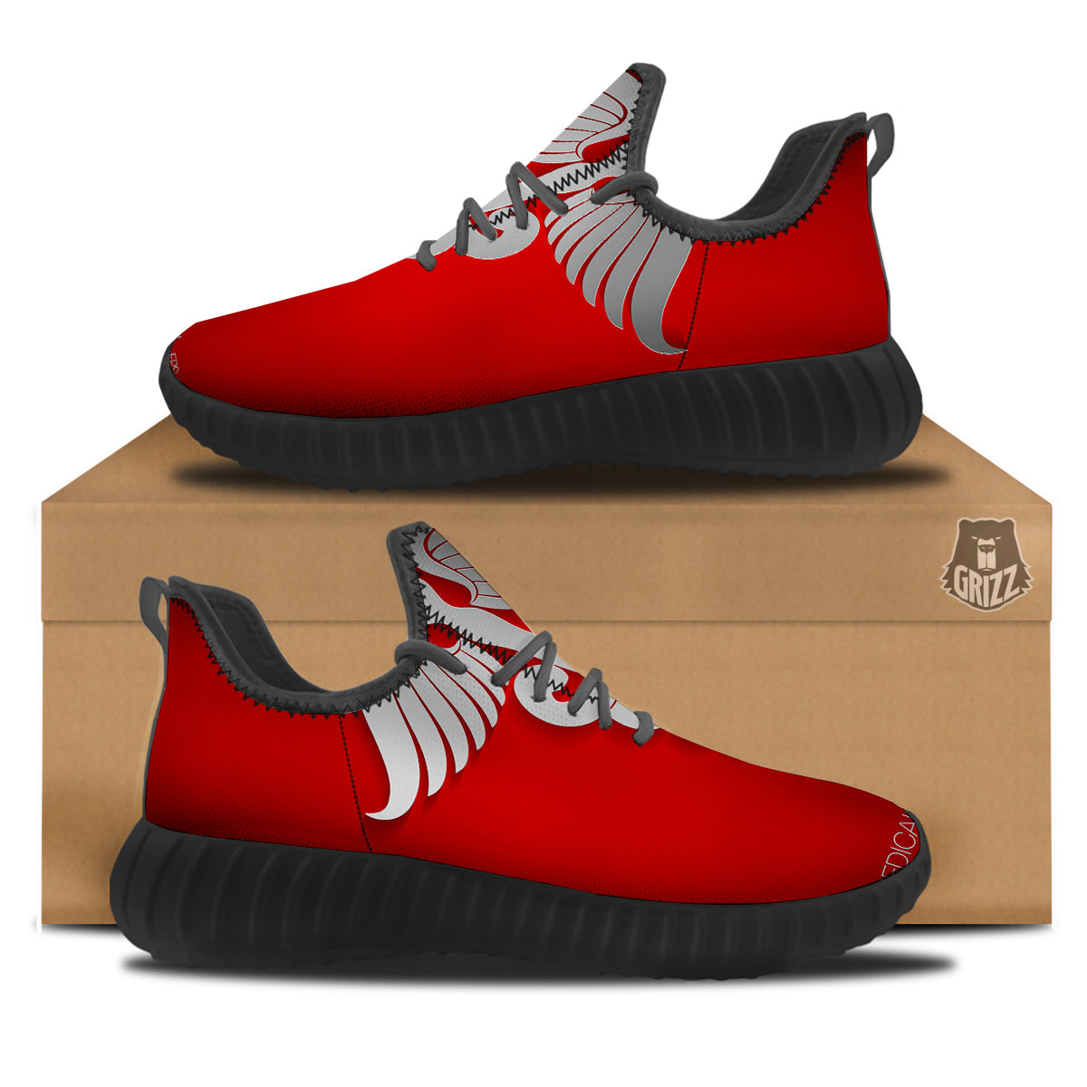 Caduceus Symbol Of Medicine Print Black Walking Shoes-grizzshop