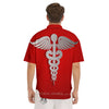 Caduceus Symbol Of Medicine Print Men's Short Sleeve Shirts-grizzshop