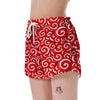 Cady Cane Pattern Print Women's Shorts-grizzshop