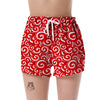 Cady Cane Pattern Print Women's Shorts-grizzshop