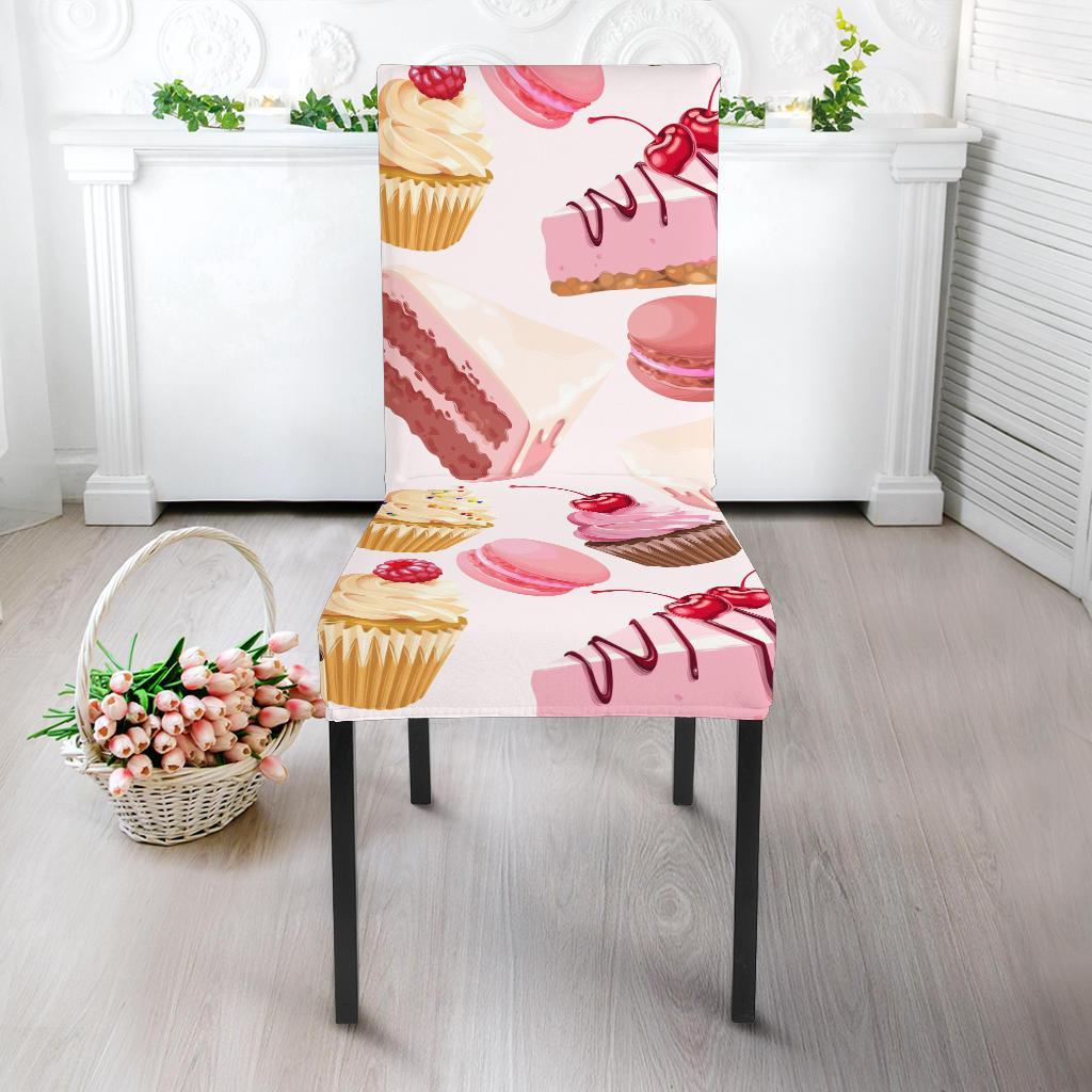 Cake Dessert Pattern Print Chair Cover-grizzshop