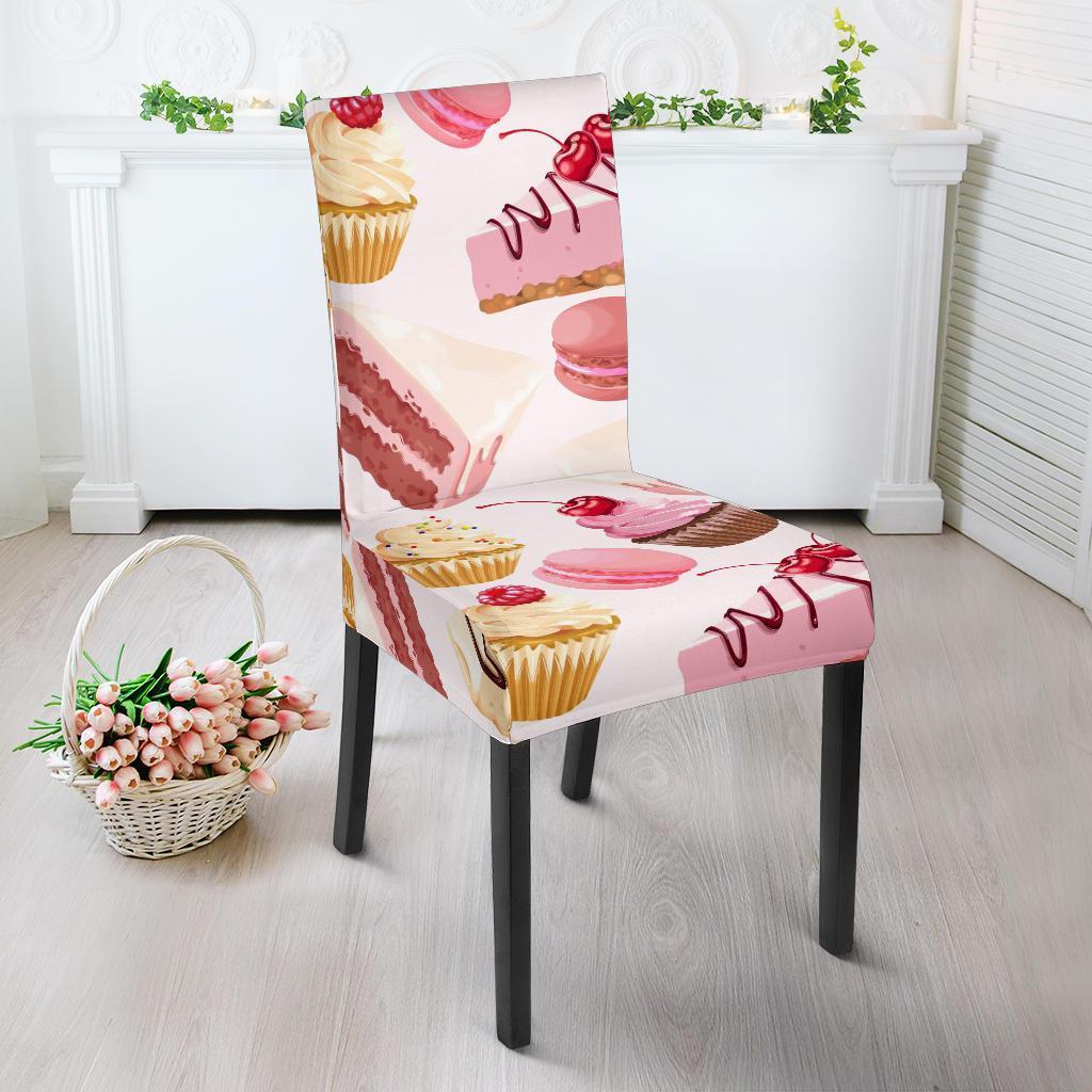 Cake Dessert Pattern Print Chair Cover-grizzshop