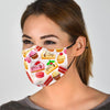 Cake Dessert Pattern Print Face Mask-grizzshop