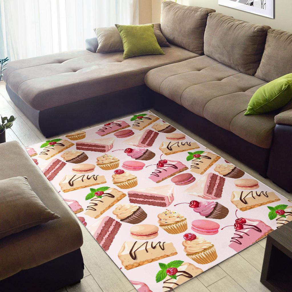 Cake Dessert Pattern Print Floor Mat-grizzshop