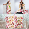 Cake Dessert Pattern Print Hooded Blanket-grizzshop