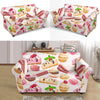 Cake Dessert Pattern Print Loveseat Cover-grizzshop