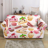 Cake Dessert Pattern Print Loveseat Cover-grizzshop