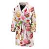 Cake Dessert Pattern Print Men Long Robe-grizzshop