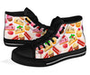 Cake Dessert Pattern Print Men Women's High Top Shoes-grizzshop