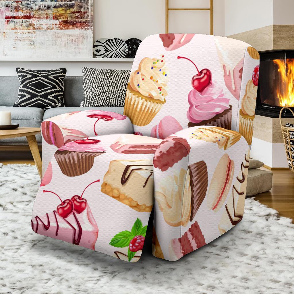 Cake Dessert Pattern Print Recliner Cover-grizzshop