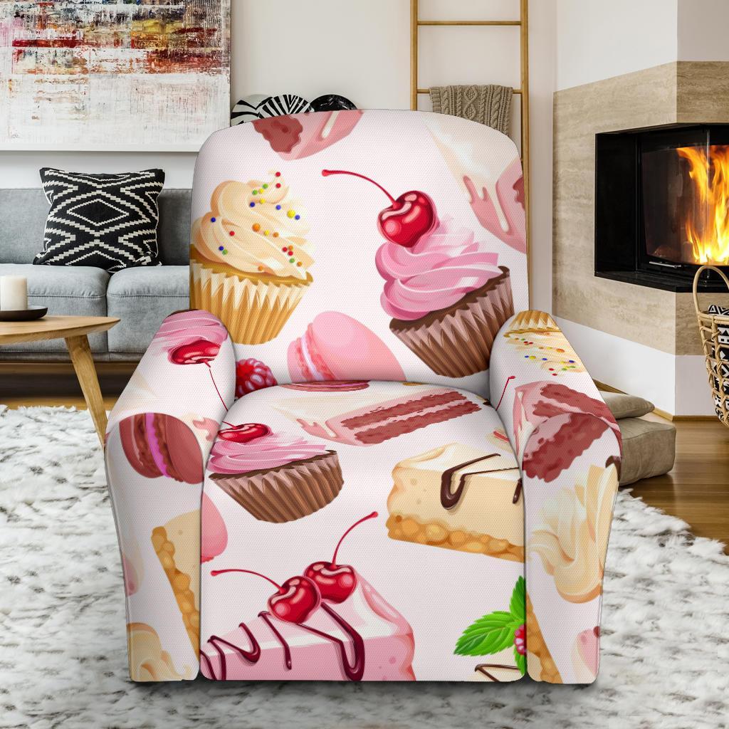 Cake Dessert Pattern Print Recliner Cover-grizzshop