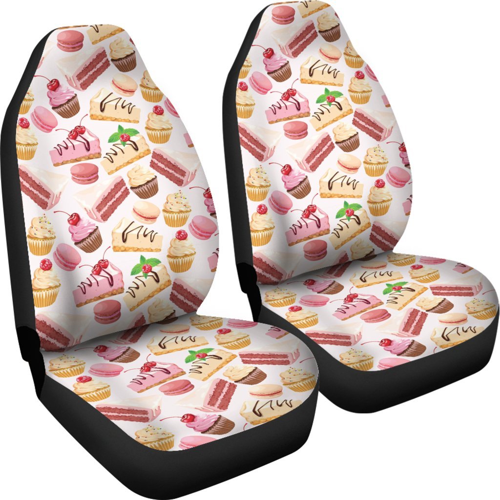 Cake Dessert Pattern Print Universal Fit Car Seat Cover-grizzshop