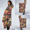 Cake Strawberry Pattern Print Hooded Blanket-grizzshop