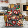 Cake Strawberry Pattern Print Recliner Cover-grizzshop