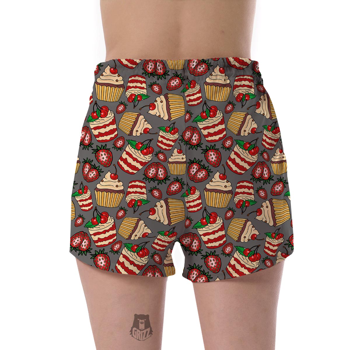 Cake Strawberry Pattern Print Women's Shorts-grizzshop