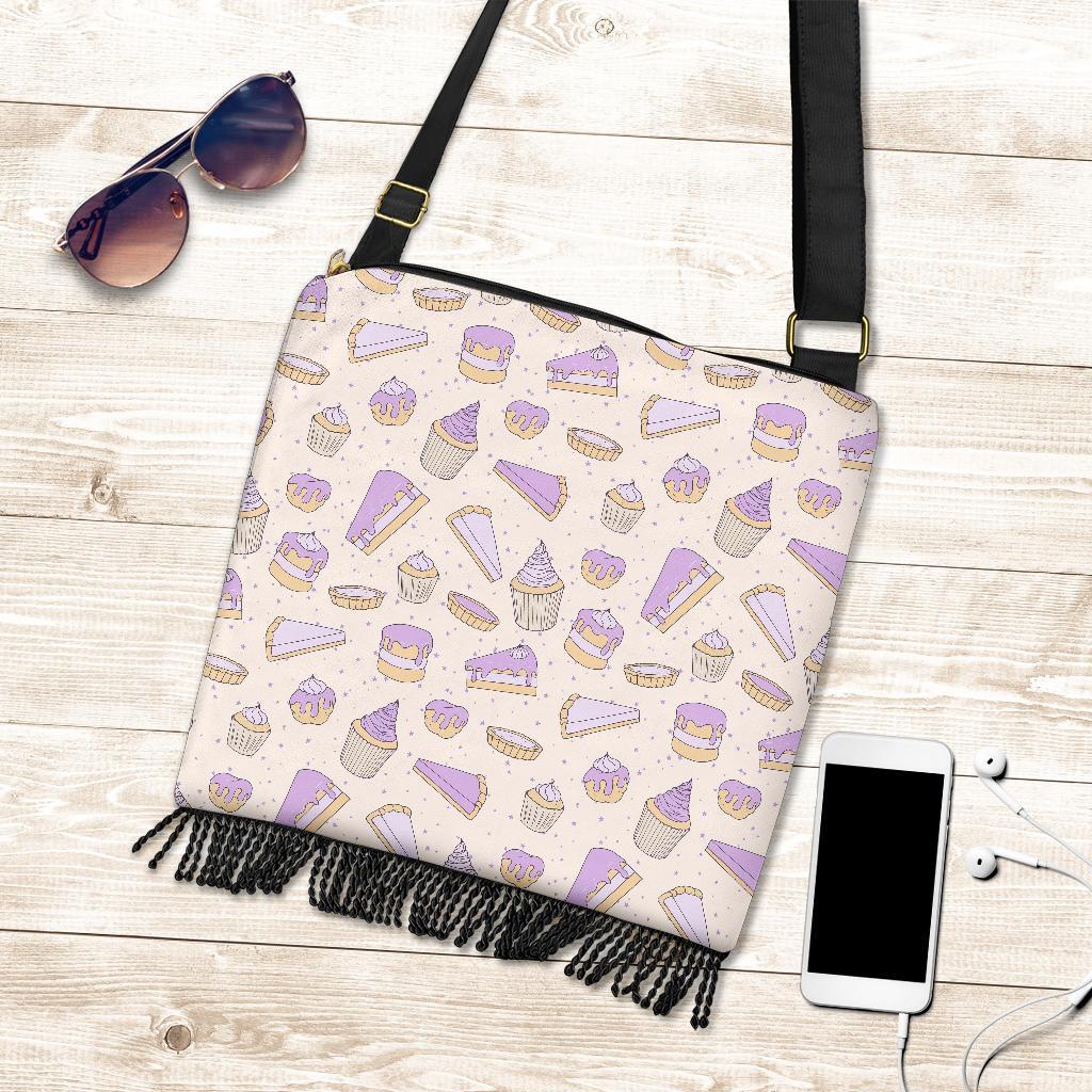 Cake Sweet Pattern Print Crossbody Bags-grizzshop