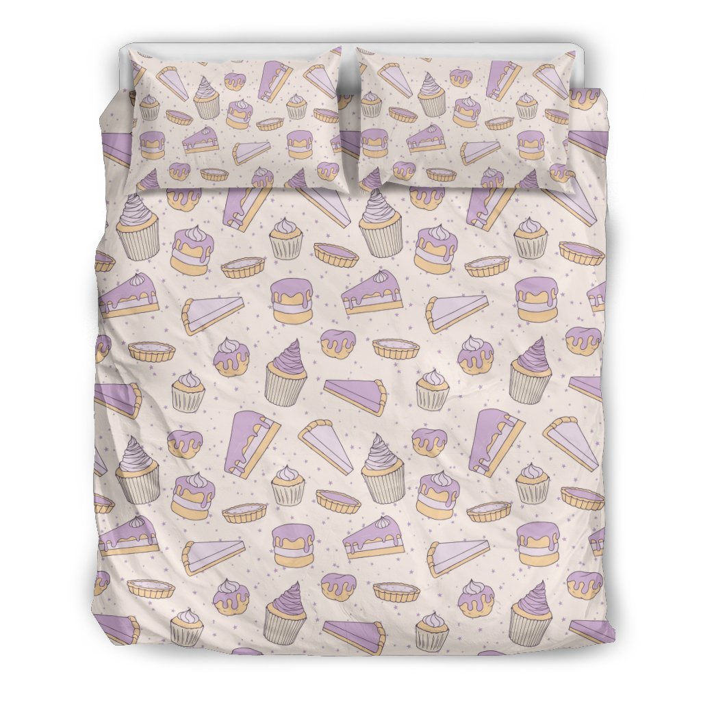 Cake Sweet Pattern Print Duvet Cover Bedding Set-grizzshop