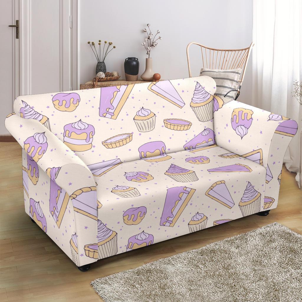 Cake Sweet Pattern Print Loveseat Cover-grizzshop