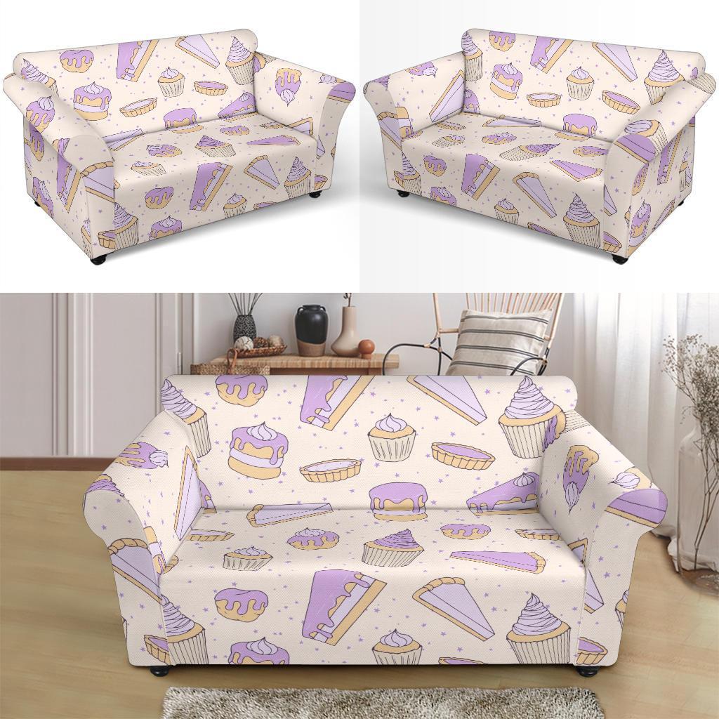 Cake Sweet Pattern Print Loveseat Cover-grizzshop