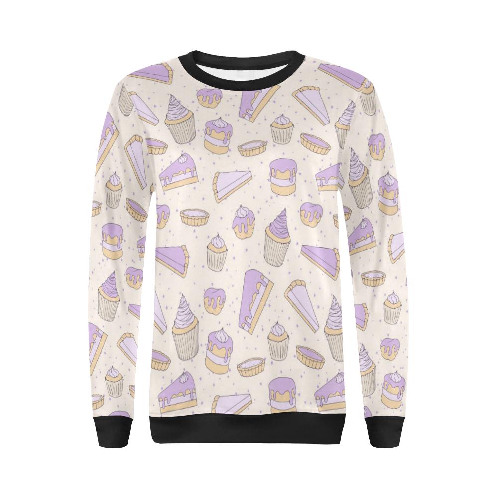 Cake Sweet Pattern Print Women Crewneck Sweatshirt-grizzshop