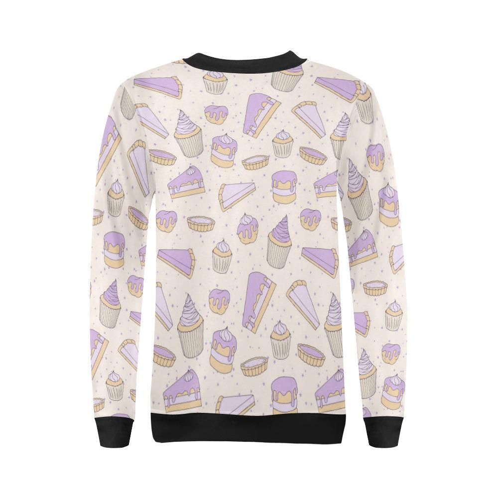 Cake Sweet Pattern Print Women Crewneck Sweatshirt-grizzshop