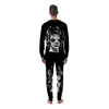 Calavera Girl White And Black Print Men's Pajamas-grizzshop