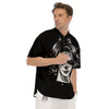 Calavera Girl White And Black Print Men's Short Sleeve Shirts-grizzshop