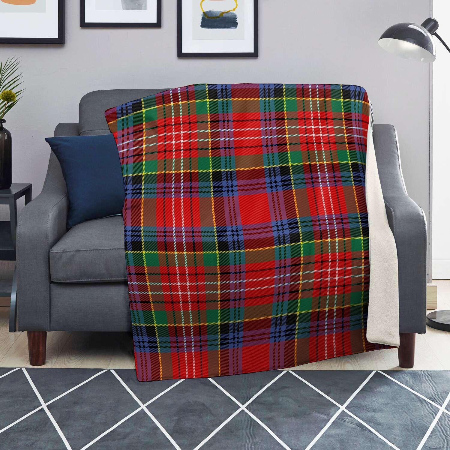 Caledonia Red Plaid Tartan Blanket-grizzshop