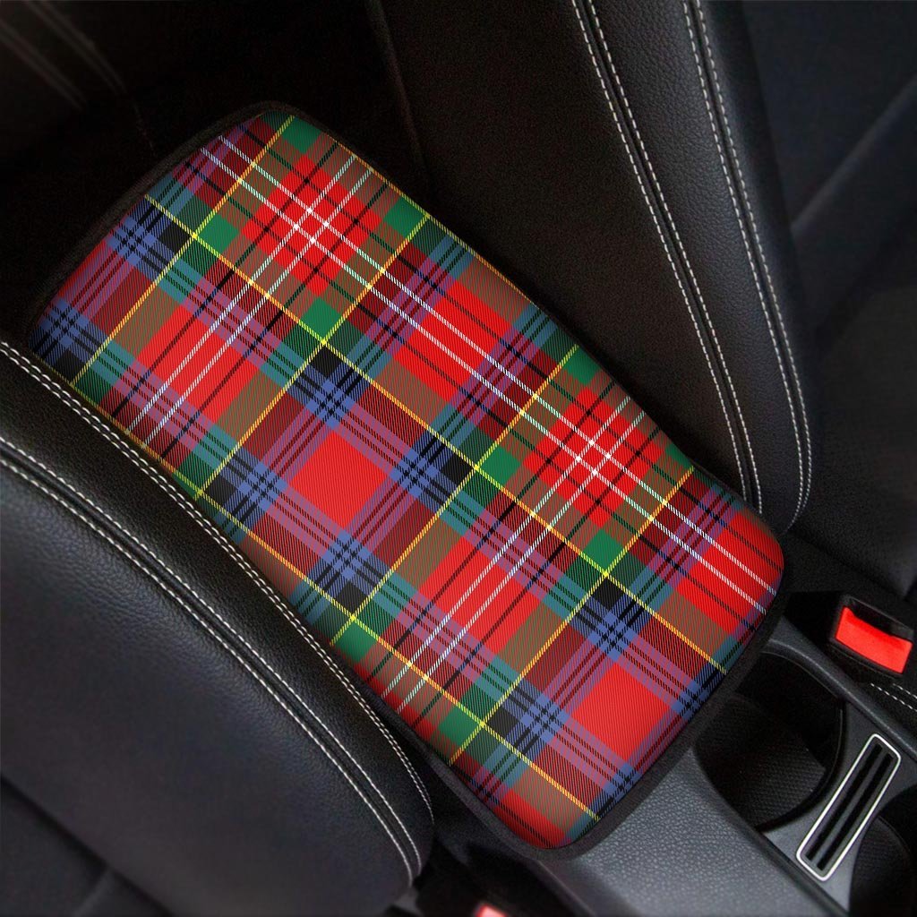 Caledonia Red Plaid Tartan Car Console Cover-grizzshop