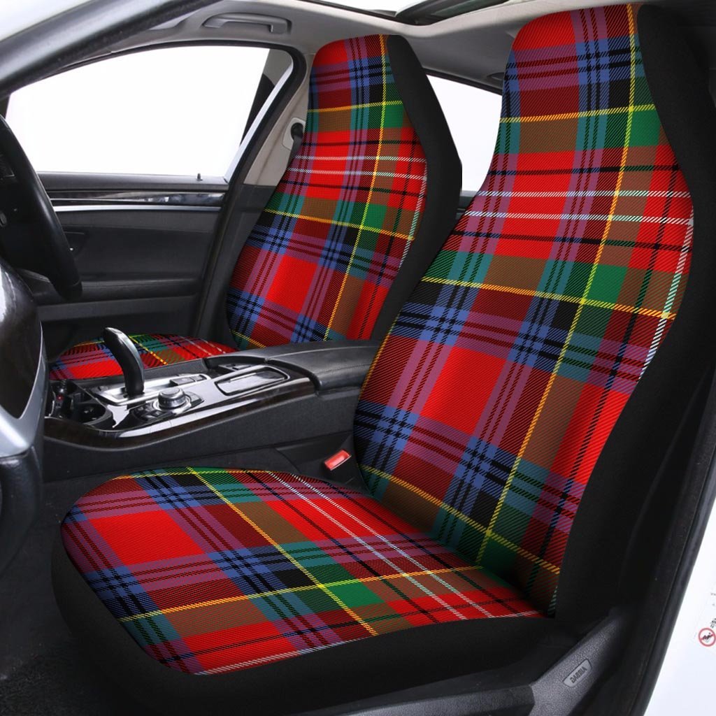 Caledonia Red Plaid Tartan Car Seat Covers-grizzshop