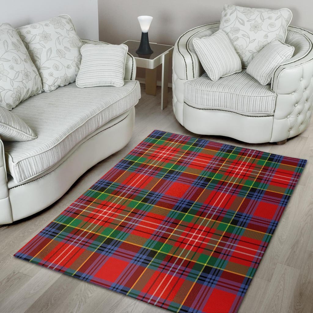 Caledonia Red Plaid Tartan Floor Mat-grizzshop