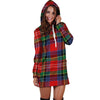 Caledonia Red Plaid Tartan Hoodie Dress-grizzshop