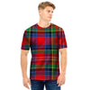 Caledonia Red Plaid Tartan Men T Shirt-grizzshop