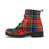 Caledonia Red Plaid Tartan Men's Boots-grizzshop