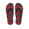 Caledonia Red Plaid Tartan Men's Flip Flops-grizzshop